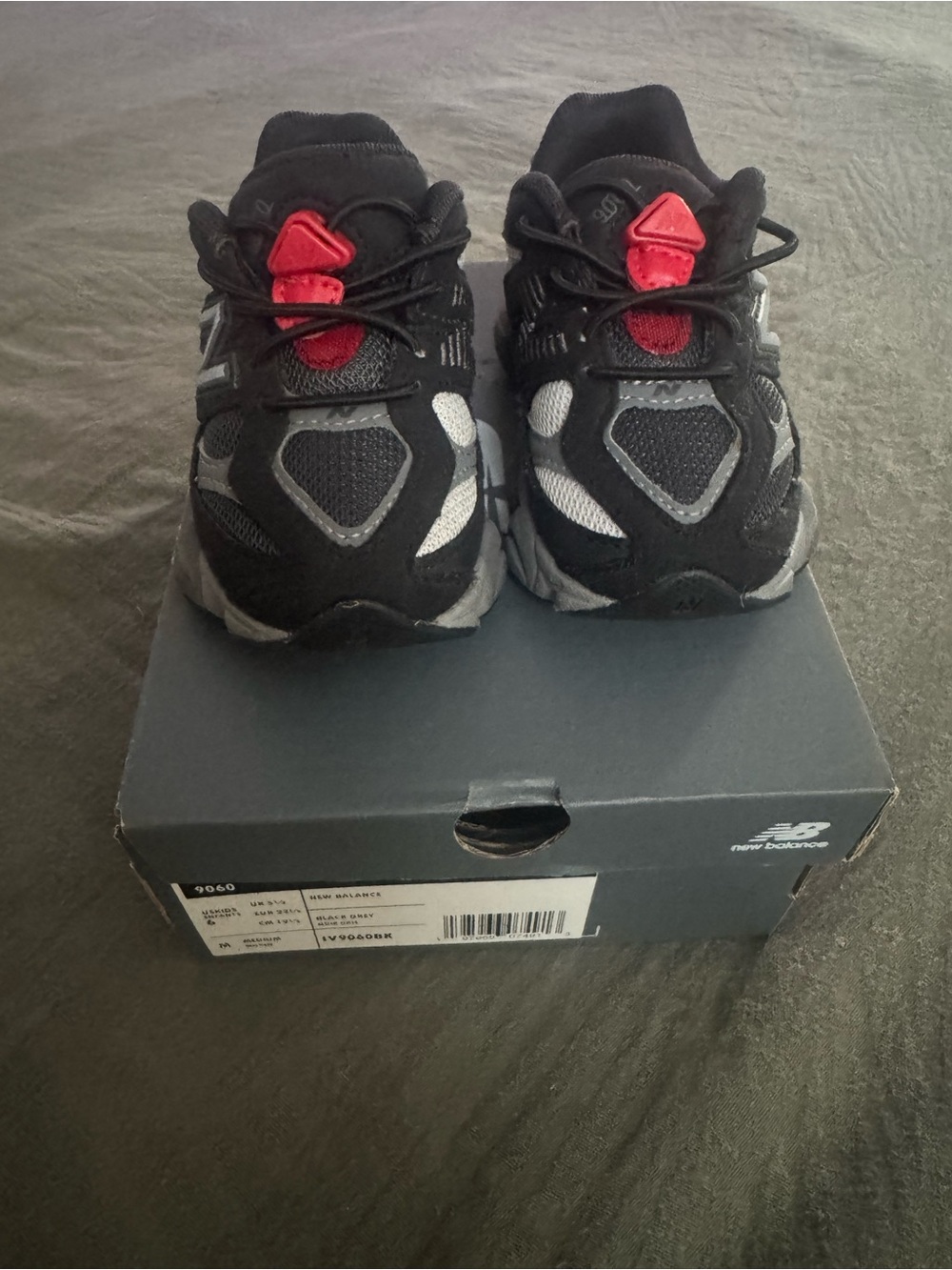 New Balance Kids Black & Red Athletic Sneakers